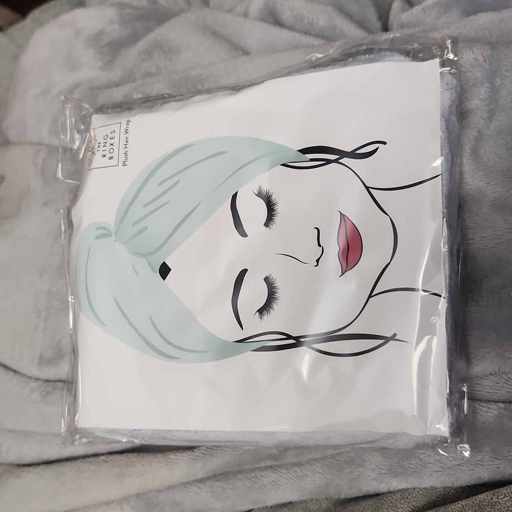 Plush hair wrap towel